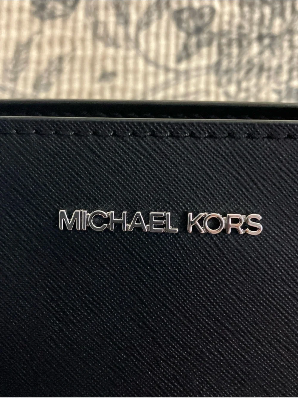 Michael  Kors Sheila Medium Logo Satchel Crossbody Black/Silver